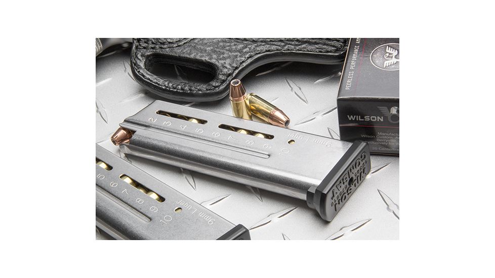 Wilson Combat 1911 Elite Tactical Magazine, 9mm, Full-Size, 10 Round, ETM Base Pad 500-9