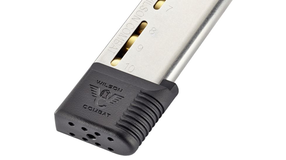Wilson Combat 1911 Elite Tactical Pistol Magazine, .45 ACP, Full-Size, 10-Round, Wrap Around Base Pad, 500-45FS10