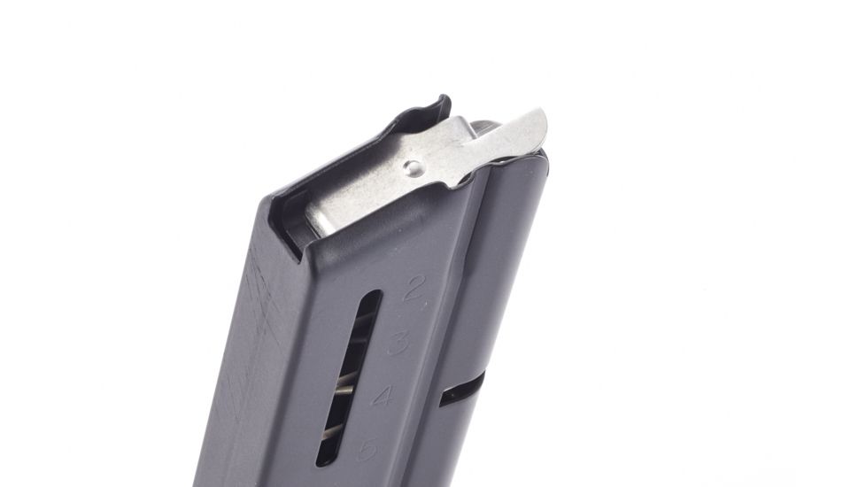 Wilson Combat 1911 Elite Tactical Pistol Magazine, 9mm, Compact, 8-Round, Flush Fit Steel Base Pad, Blk Fluoropolymer 500-9C8B