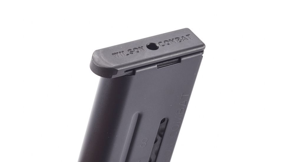Wilson Combat 1911 Elite Tactical Pistol Magazine, 9mm, Compact, 8-Round, Flush Fit Steel Base Pad, Blk Fluoropolymer 500-9C8B