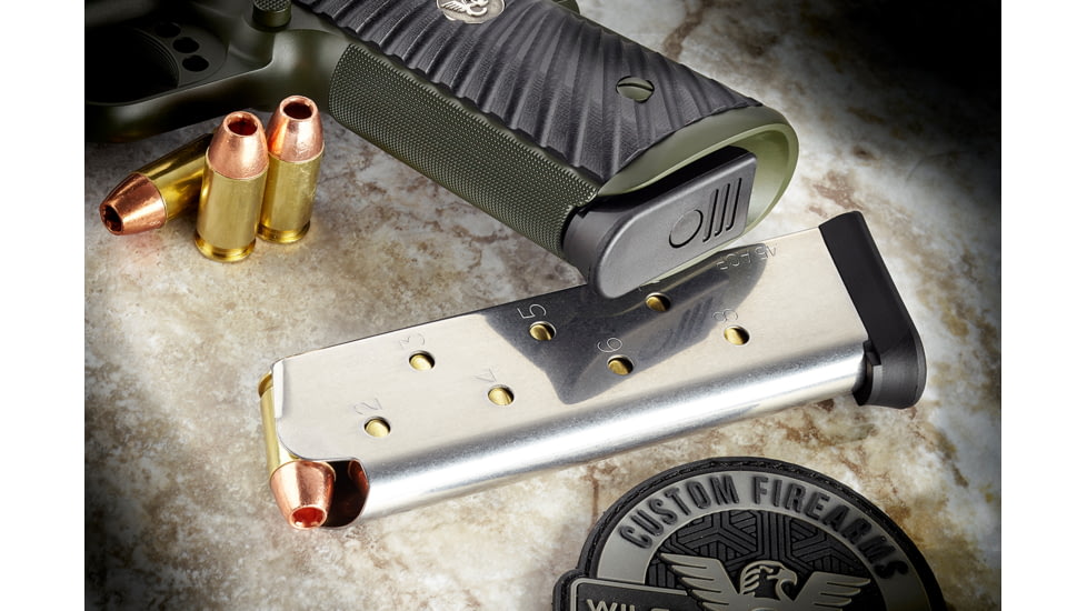 Wilson Combat 1911 Full Size Magazine, .45 ACP, FS, 8 RD, Polymer Base Pad, Stainless Steel Tube, 930-45FS8-8RD