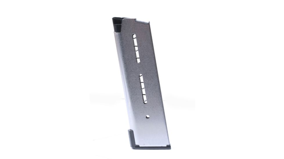 Wilson Combat 1911 Magazine, .45 ACP, Compact, 8 Round, Lo-Profile OM Steel Base Pad, Silver 47DOX