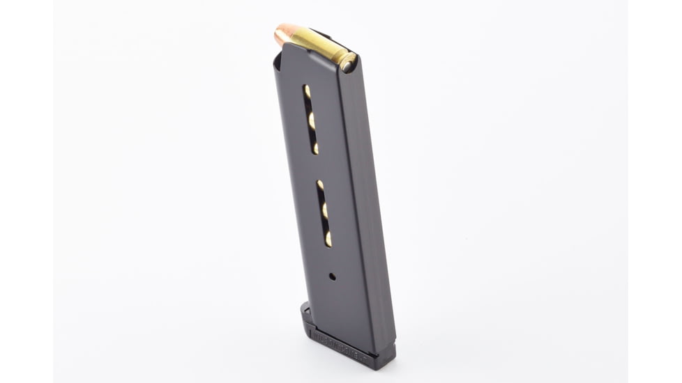 Wilson Combat 1911 Magazine, Standard Base Pad, .45 ACP, FS, 8 RD, Black, 47-45FS8B-8RD