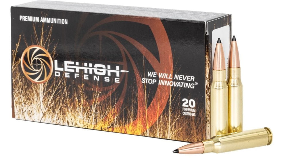 Wilson Combat Lehigh Defense .308 Winchester 175 Grain Tipped Xtreme Chaos Brass Cased Rifle Ammo, 20 Rounds, LA308175TXC