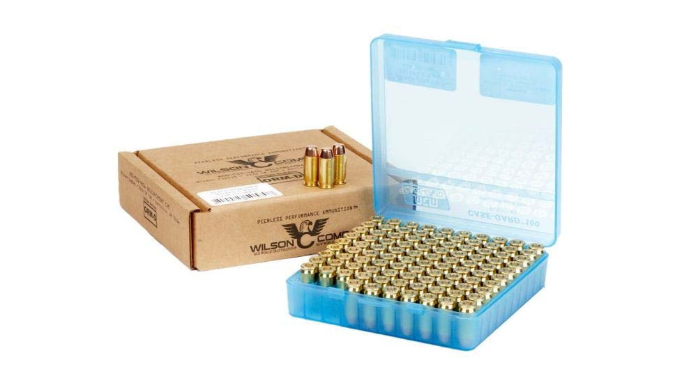Wilson Combat .45 ACP 200 Grain Flat Point Brass Pistol Ammo, 100 Rounds, A45-200-HBFP