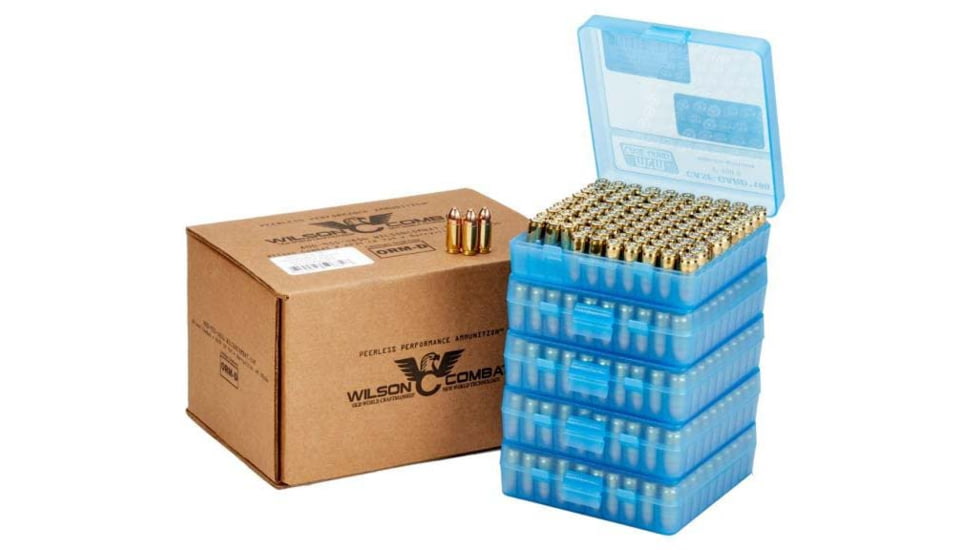 Wilson Combat 9mm 147 Grain Full Metal Jacket Brass Pistol Ammo, 500 Rounds, A9-147-FMJ-BLK