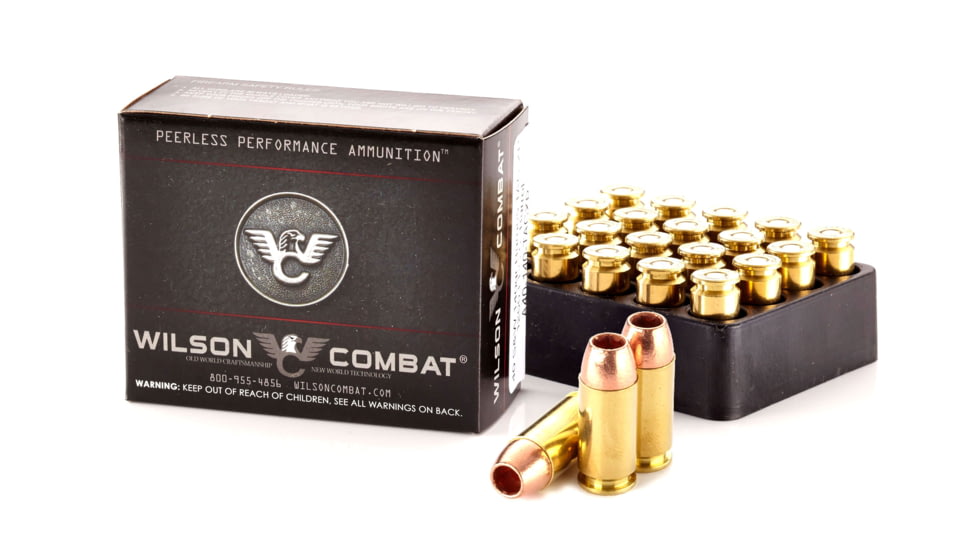 Wilson Combat Barnes TAC-XP .40 S&amp;W 140 Grain Brass Cased Pistol Ammo, 1200 FPS, 20 Rounds, A40-140-TACXP-20RD