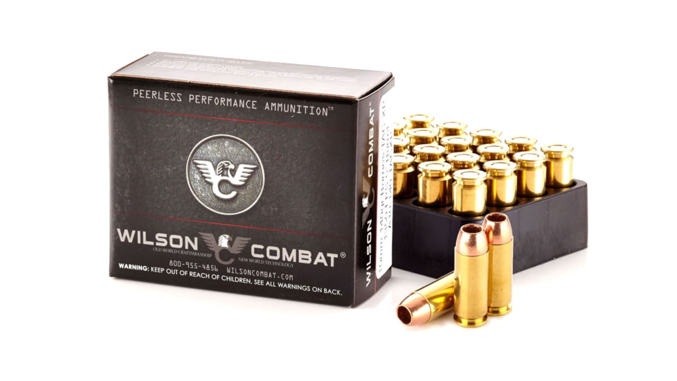 Wilson Combat Barnes TAC-XP .40 S&amp;W 140 Grain Brass Cased Pistol Ammo, 1350 FPS, 20 Rounds, A10-140-TACXP-20RD