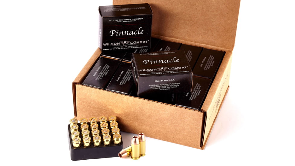 Wilson Combat Barnes TAC-XP .45 ACP +P 160 Grain Brass Cased Pistol Ammo, 200 Rounds, A45-160-TACXP-C-BLK-200RD