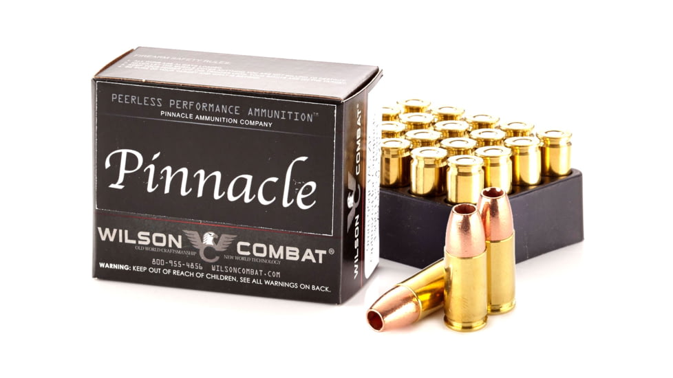 Wilson Combat Barnes TAC-XP 9mm Luger 95 Grain Brass Cased Pistol Ammo, 20 Rounds, A9-95-TACXP-20RD