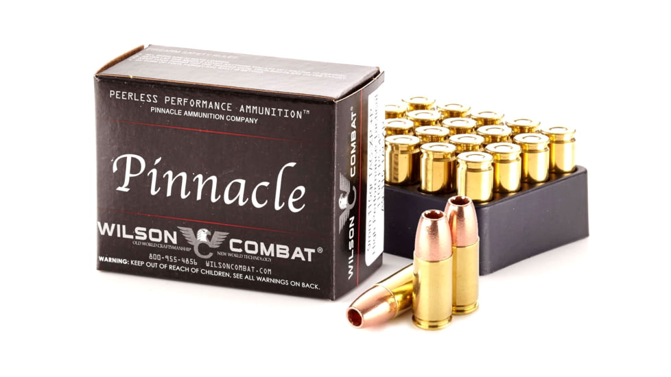 Wilson Combat Barnes TAC-XP 9mm Luger +P 115 Grain Brass Cased Pistol Ammo, 20 Rounds, A9-115-TACXP-20RD