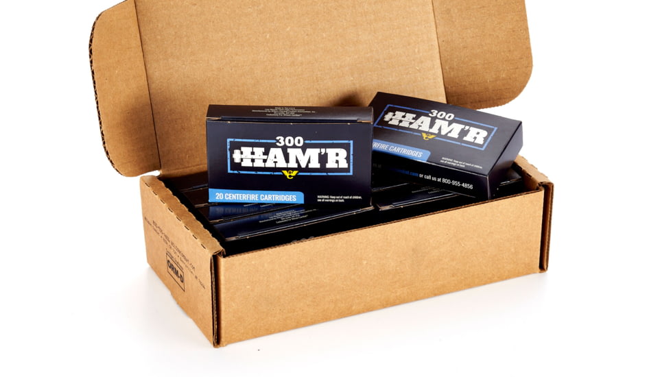 Wilson Combat Barnes TTSX 300 HAMR 110 Grain Brass Cased Pistol Ammo, 200 Round, A300HMR-110-TSX-BLK-200RD