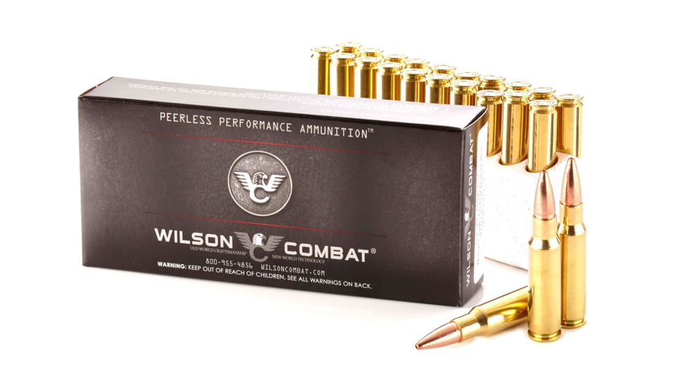 Wilson Combat Barnes TTSX 6.8mm Remington SPC 110 Grain Brass Cased Pistol Ammo, 20 Round, A68-110-TSX-20RD