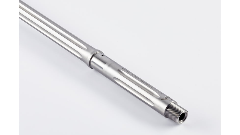 Wilson Combat Barrel, Match Grade, AR-10, .338 Federal, Tactical Hunter, 18in, Fluted, 5/8x24 TPI, 1-12 Twist, Stainless Steel, TR-338THRG18FT12