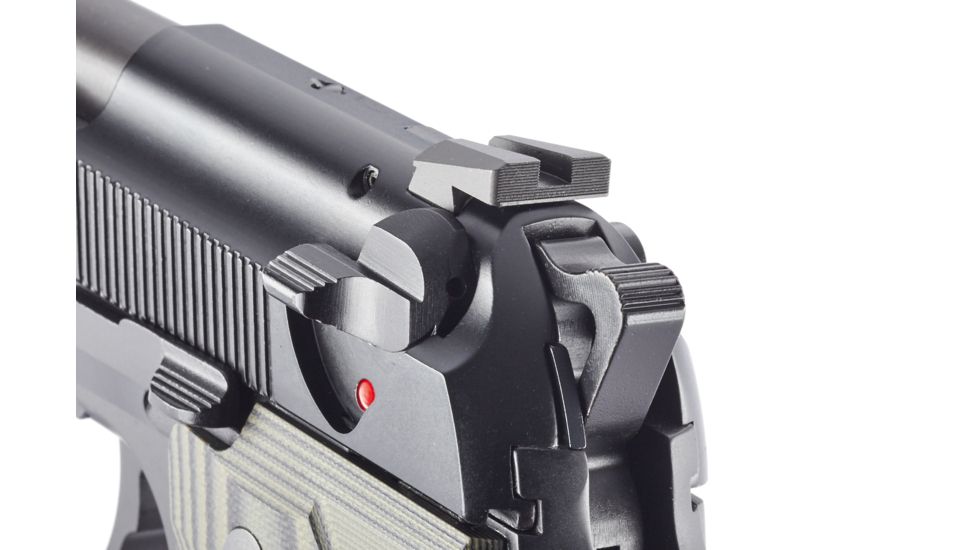 Wilson Combat Battlesight, Flat Square Notch, Serrated Blade,.270in Beretta Black 630SQ-S