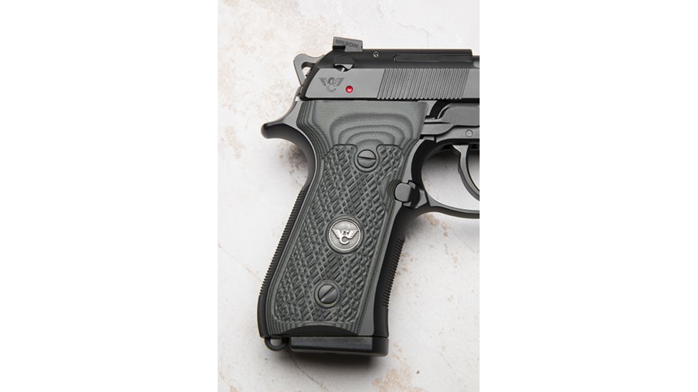 Wilson Combat Beretta 92, 96 G10 Grips, Checkered with WC Logo, Dirty Olive 724FC-DO