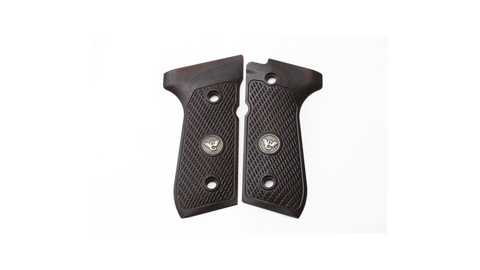 Wilson Combat Beretta 92, 96 G10 Grips, ULTRA THIN with WC Logo, Black Cherry 728-FS-UT-BC