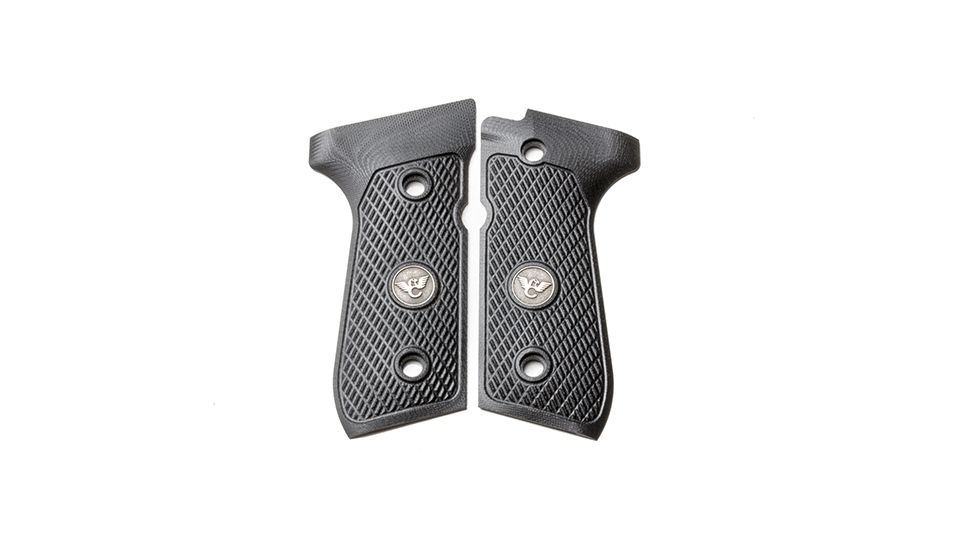Wilson Combat Beretta 92, 96 G10 Grips, ULTRA THIN with WC Logo, Black 728-FS-UT-BLK
