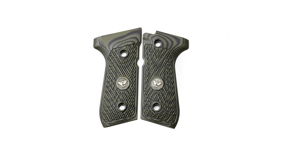 Wilson Combat Beretta 92, 96 G10 Grips, ULTRA THIN with WC Logo, Dirty Olive 728-FS-UT-DO