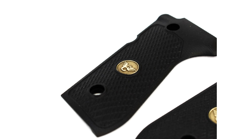 Wilson Combat Beretta 92, 96 G10 Grips, ULTRA THIN with WC Logo, Black, 728-FS-UT-BLK