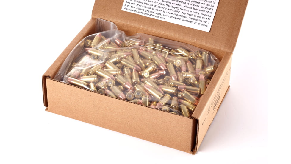 Wilson Combat Berry HBFN Remanufactured 135 Grain Brass Cased Pistol Ammo, 400 Rounds, RA9-135-HBFN-400RD