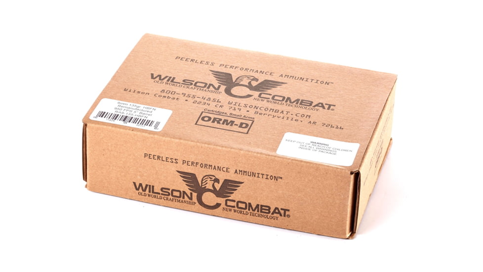 Wilson Combat Berry HBFN Remanufactured 135 Grain Brass Cased Pistol Ammo, 400 Rounds, RA9-135-HBFN-400RD