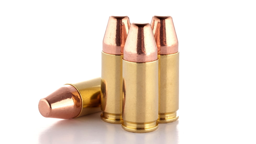 Wilson Combat Berry Mfg HBFN Bill Wilson Signature Jacketed Match/Training Load 9mm Luger 135 Grain Brass Cased Pistol Ammo, 100 Rounds, A9-135-HBFN-100RD