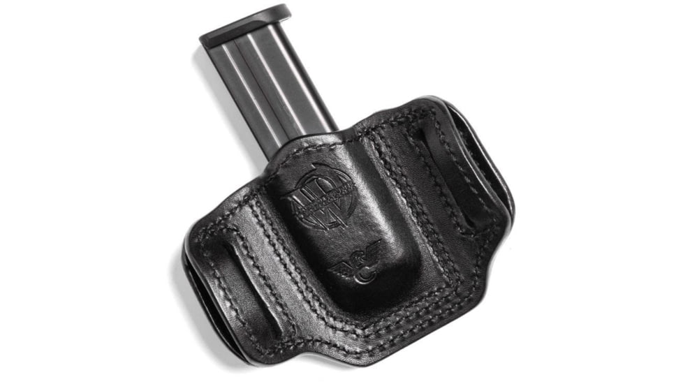 Wilson Combat Cowhide Leather Single Pistol Magazine Pouch, Wilson Combat EDC X9, Left, Black, CSM9BLL15
