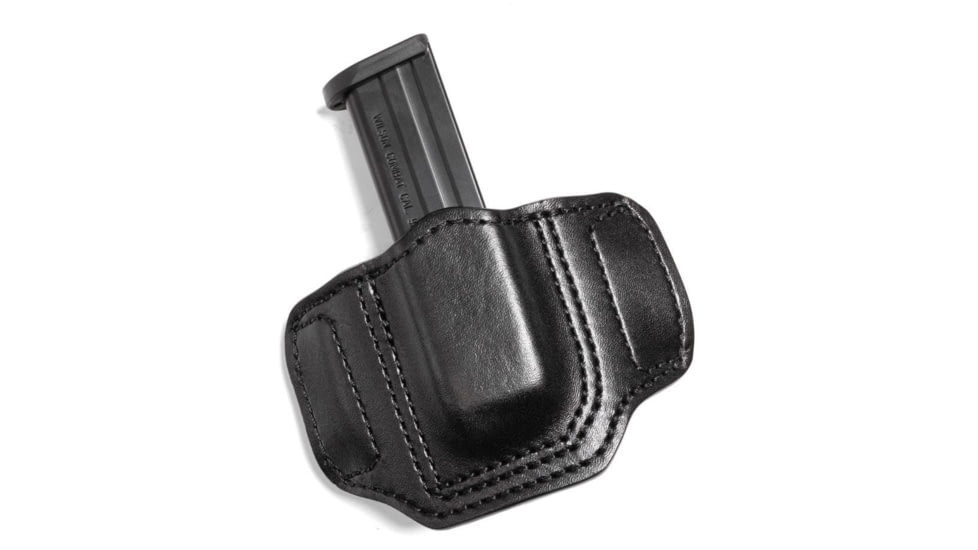 Wilson Combat Cowhide Leather Single Pistol Magazine Pouch, Wilson Combat EDC X9, Left, Black, CSM9BLL15