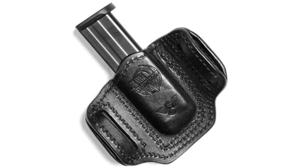 Wilson Combat Cowhide Leather Single Pistol Magazine Pouch, Wilson Combat EDC X9, Right, Black, CSM9BLR15
