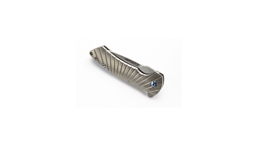 Wilson Combat Defiant Starburst Flipper, Titanium Framelock, Silver WTK-DSF