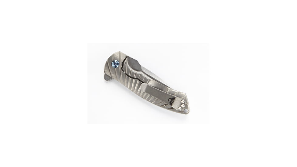 Wilson Combat Defiant Starburst Flipper, Titanium Framelock, Silver WTK-DSF