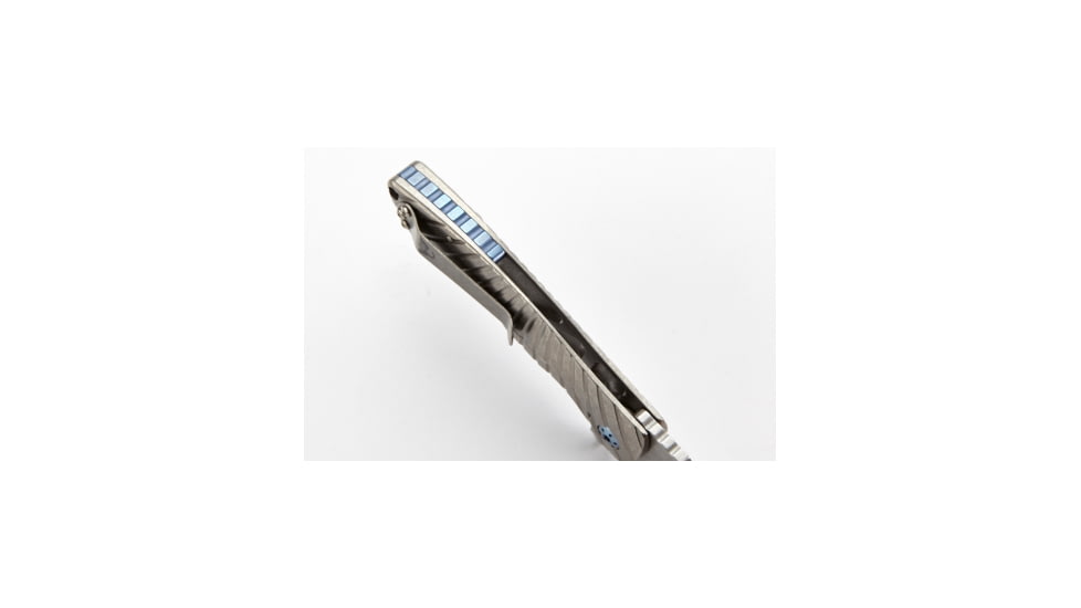 Wilson Combat Defiant Starburst Flipper, Titanium Framelock, Silver WTK-DSF