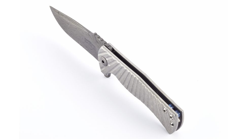 Wilson Combat Eagle Framelock Titanium Flipper, Stainless Damascus Blade WTK-EAGLE-D