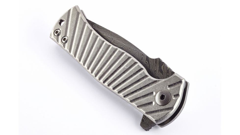 Wilson Combat Eagle Framelock Titanium Flipper, Stainless Damascus Blade WTK-EAGLE-D