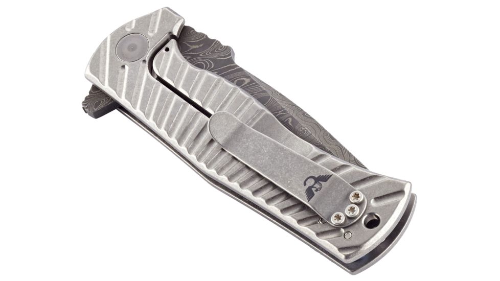 Wilson Combat Eagle Framelock Titanium Flipper, Stainless Damascus Blade WTK-EAGLE-D
