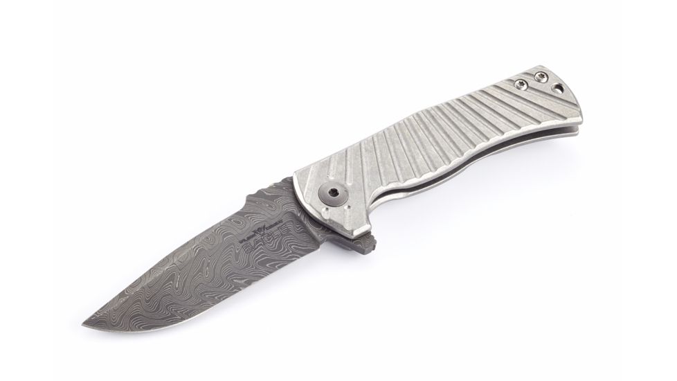 Wilson Combat Eagle Framelock Titanium Flipper, Stainless Damascus Blade WTK-EAGLE-D