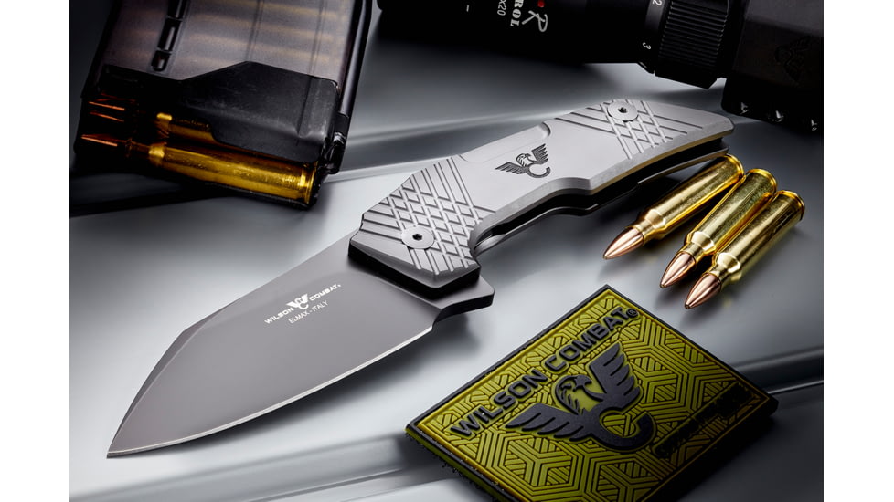 Wilson Combat EDC-X Tactical Folding Knife, X-TAC Pattern, Titanium Framelock, Black, WTK-EDCX-B