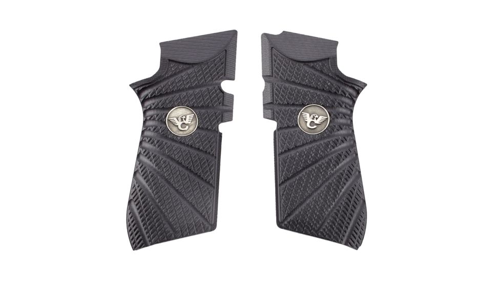 Wilson Combat EDC X9 Grips, Aggressive Starburst Pattern, G10 Black, 853BLK