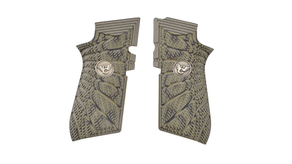 USED Wilson Combat EDC X9 Grips, Aggressive Starburst Pattern, G10 Dirty Olive, 853DO, EDEMO1