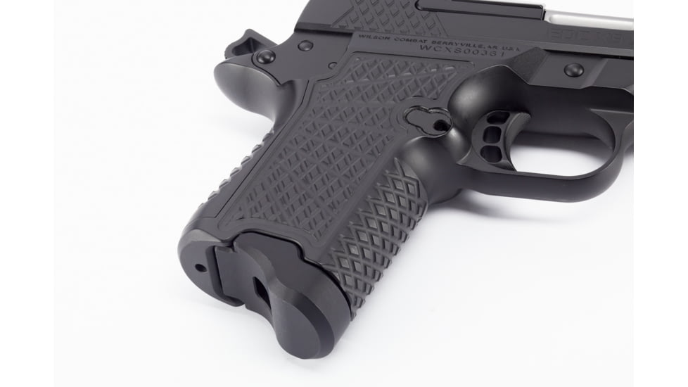 Wilson Combat EDC X9S 9mm 10 Round Magazine w/Finger Rest Base Plate, Black, Black, Subcompact, 975FR