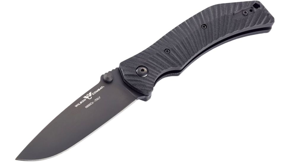 Wilson Combat Extreme Lite Carry, Black G-10 Starburst Handle, Black Plain, WTK-ELC-BG10
