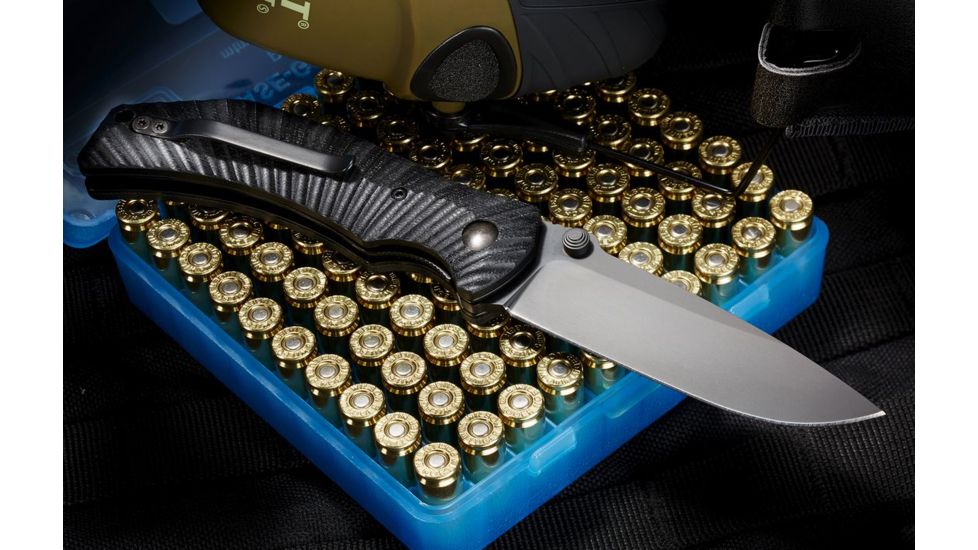 Wilson Combat Extreme Lite Carry, Black G-10 Starburst Handle, Black Plain, WTK-ELC-BG10