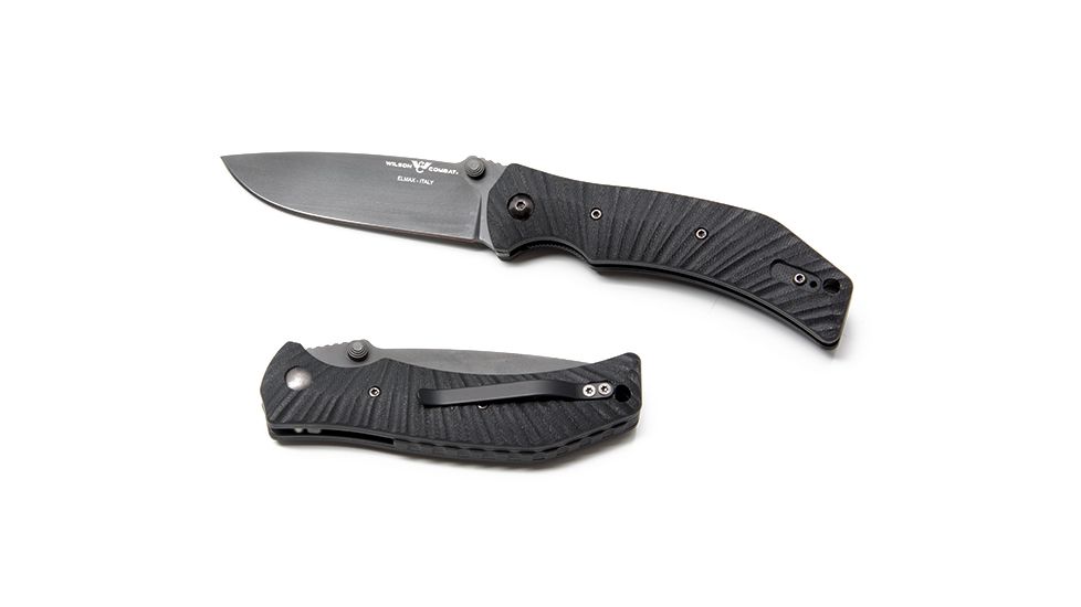 Wilson Combat Extreme Lite Carry, Black G-10 Starburst Handle, Folding Knive, Black Plain, WTK-ELC-BG10