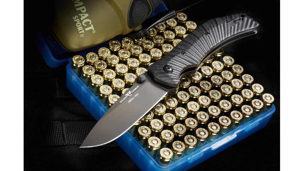 Wilson Combat Extreme Lite Carry, Black G-10 Starburst Handle, Folding Knive, Black Plain, WTK-ELC-BG10