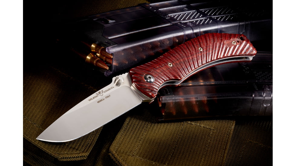 Wilson Combat Extreme Lite Carry, Cocobolo Hardwood Handle,Folding Knive, Stonewash Plain, WTK-ELC-COCO