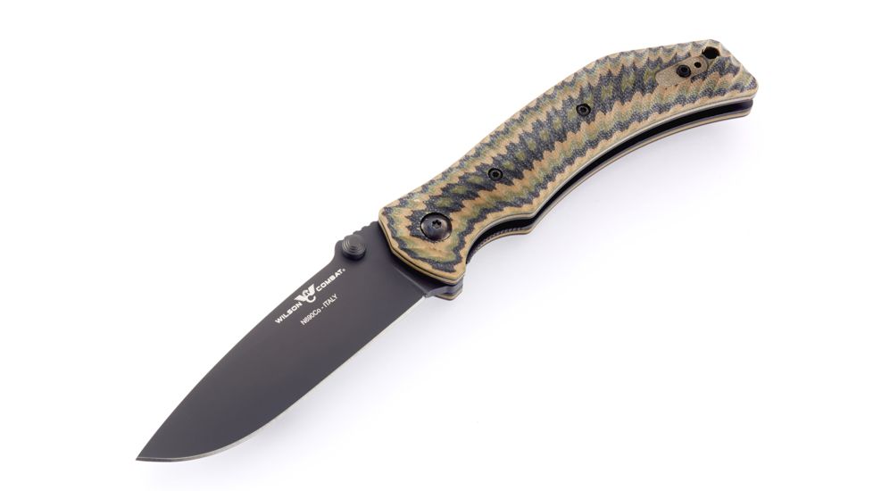 Wilson Combat Extreme Lite Carry, Multi Cam G-10 Handle, Folding Knive, Black Plain, WTK-ELC-MCG10