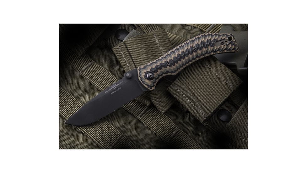 Wilson Combat Extreme Lite Carry, Multi Cam G-10 Handle, Folding Knive, Black Plain, WTK-ELC-MCG10