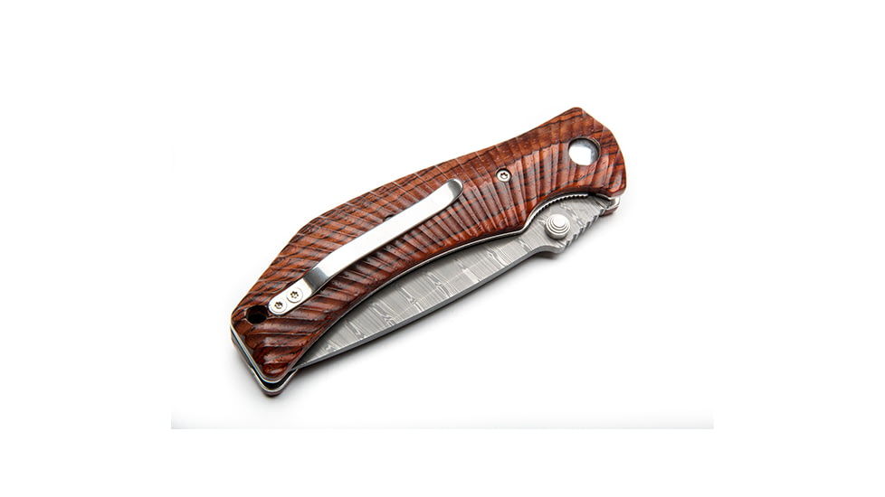 Wilson Combat Extreme Lite Carry. Starburst Pattern, Cocobolo, Damasteel Damascus Blade WTK-ELC-COCO-D
