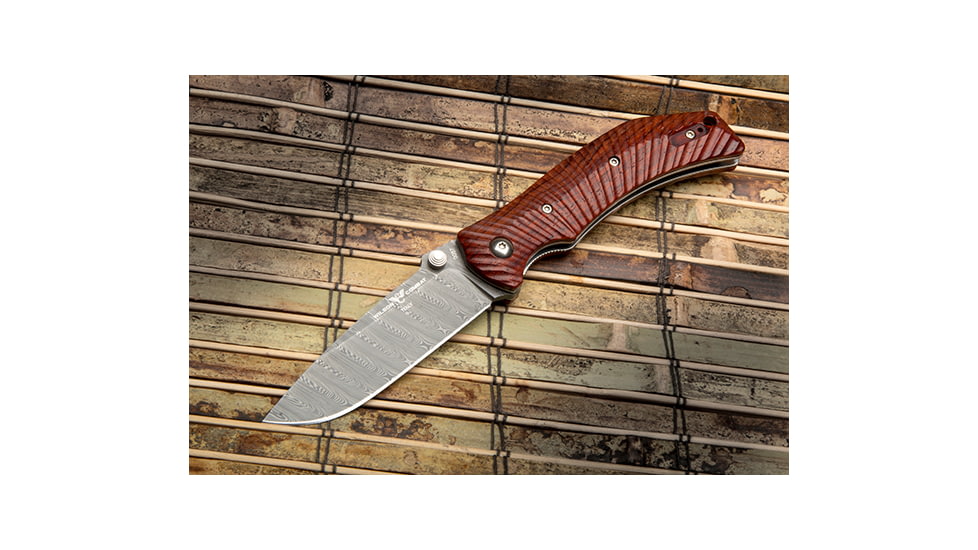 Wilson Combat Extreme Lite Carry. Starburst Pattern, Cocobolo, Damasteel Damascus Blade WTK-ELC-COCO-D